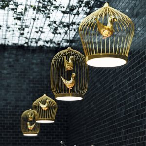 golden pendant lamp