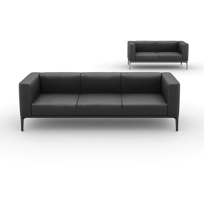 3 seater leather sofa Slim by SOVET Italia