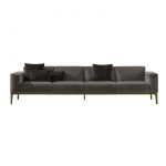 3 seater leather sofa Slim by SOVET Italia