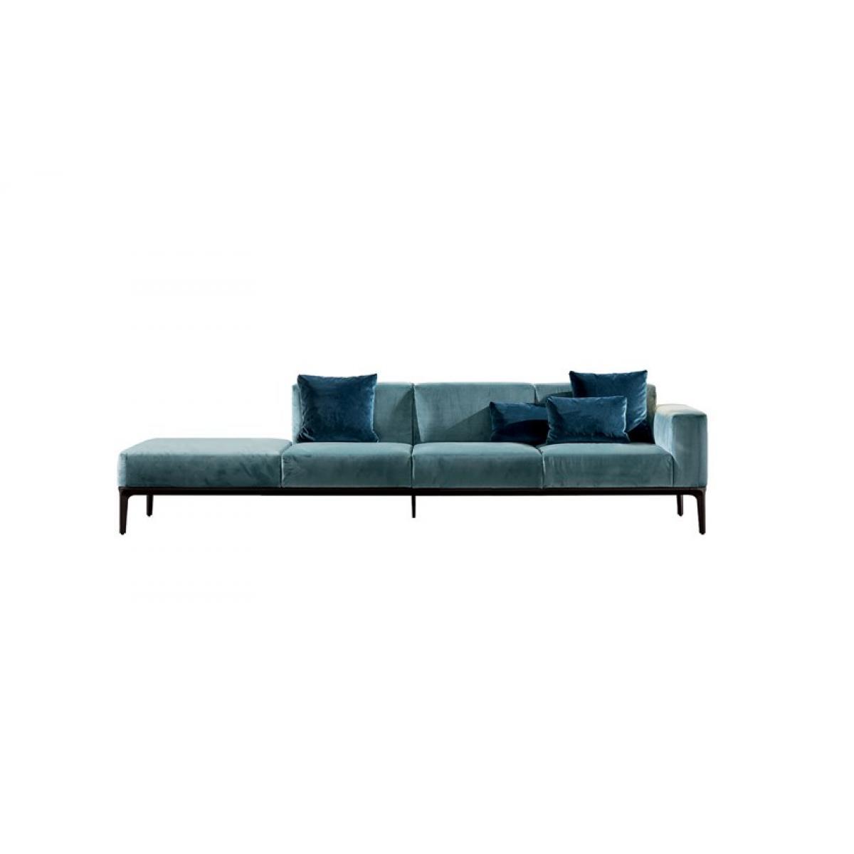 3 seater leather sofa Slim by SOVET Italia