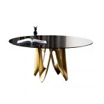 LAMBDA glass table by SOVET Italia