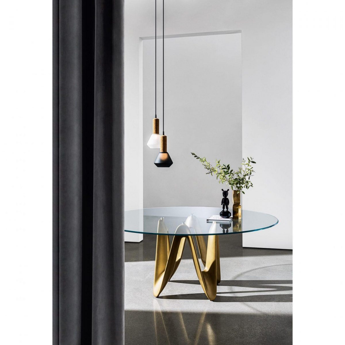 LAMBDA glass table by SOVET Italia