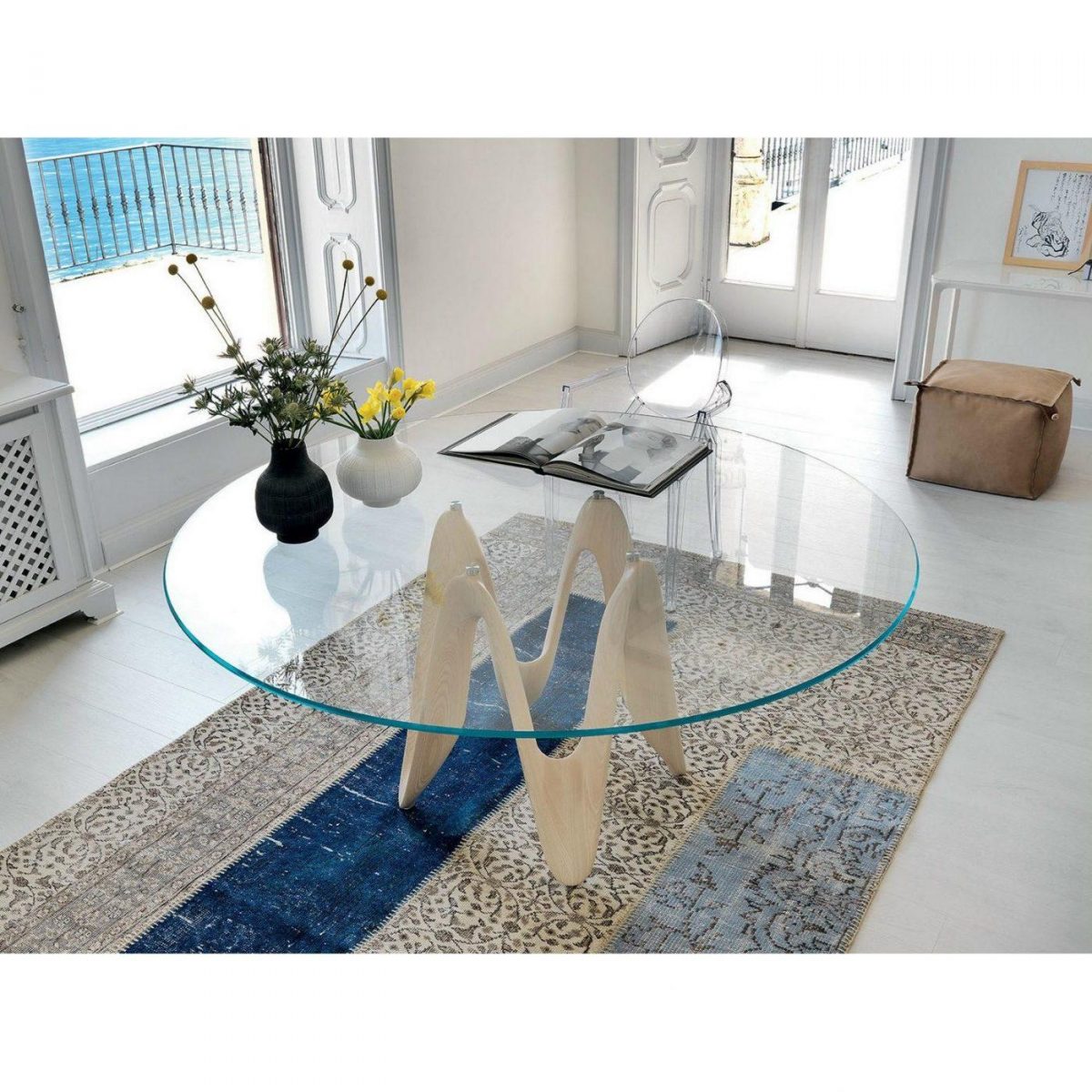 LAMBDA glass table by SOVET Italia