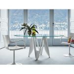 LAMBDA glass table by SOVET Italia