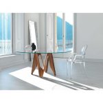 LAMBDA glass table by SOVET Italia