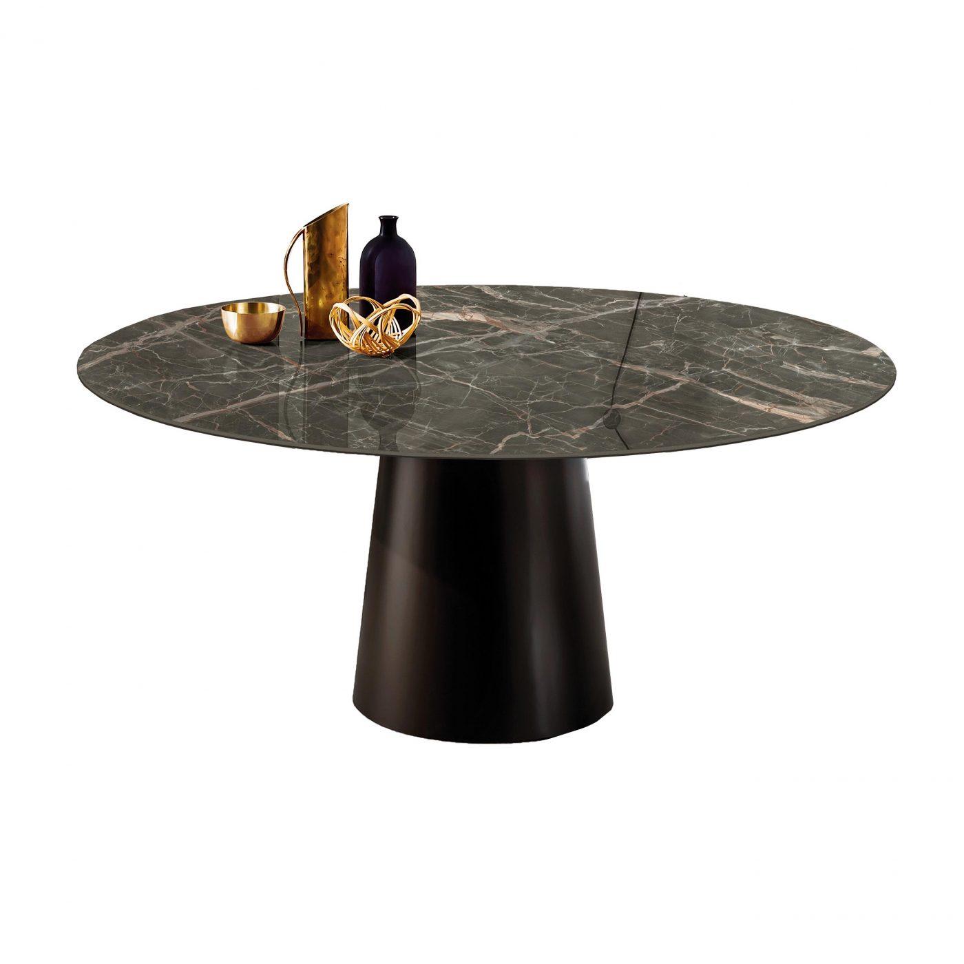 TOTEM round ceramic table by SOVET Italia