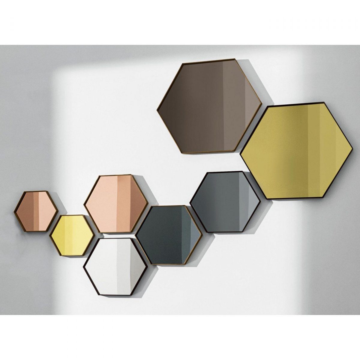 VISUAL HEXAGONAL mirror by SOVET Italia