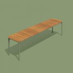 SLIM outdoor bench by SOVET Italia