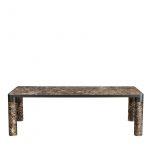 Bold Rectangular Brown Marble Dining Table by GHIDINI1961