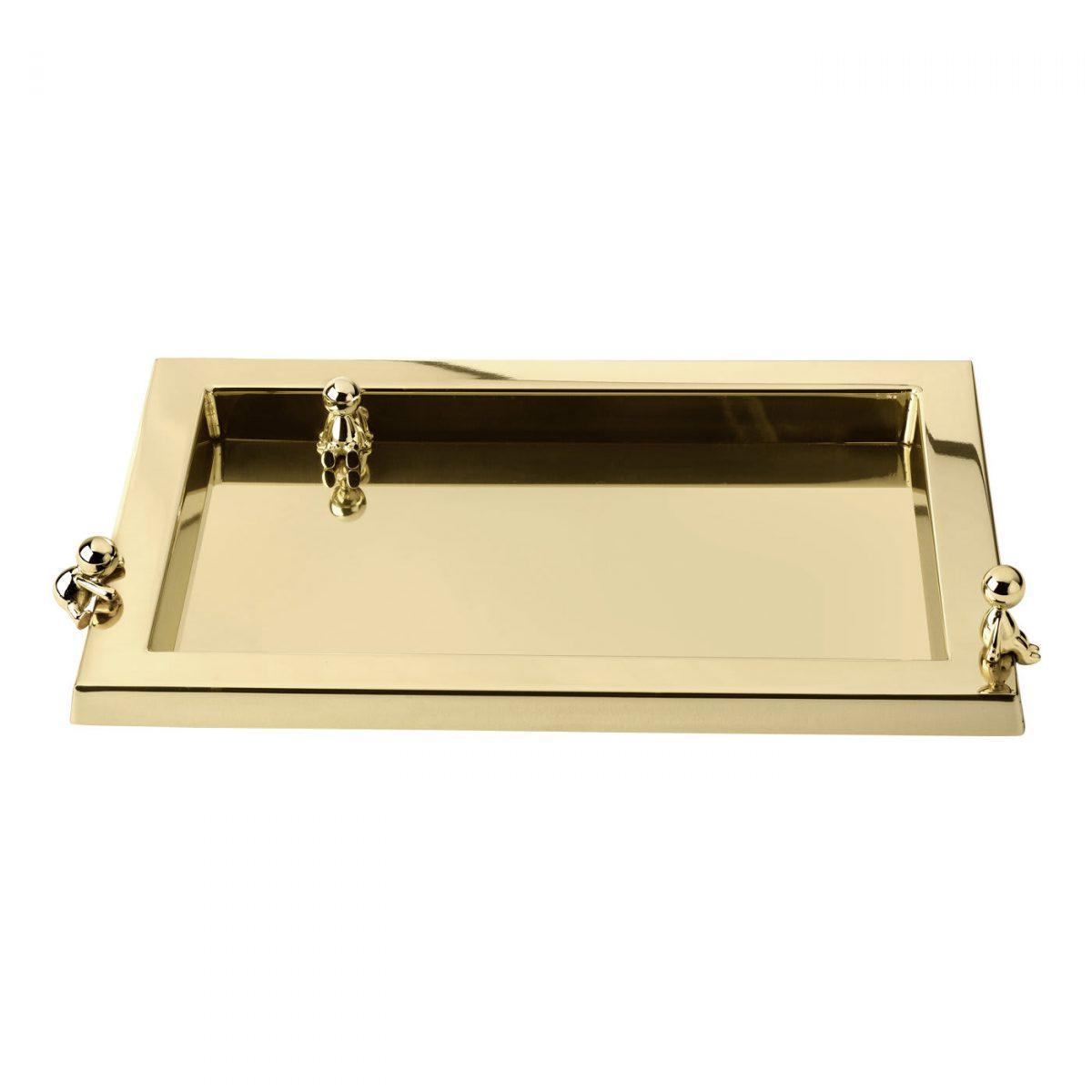 Omini Tray in Polished Brass By GHIDINI1961