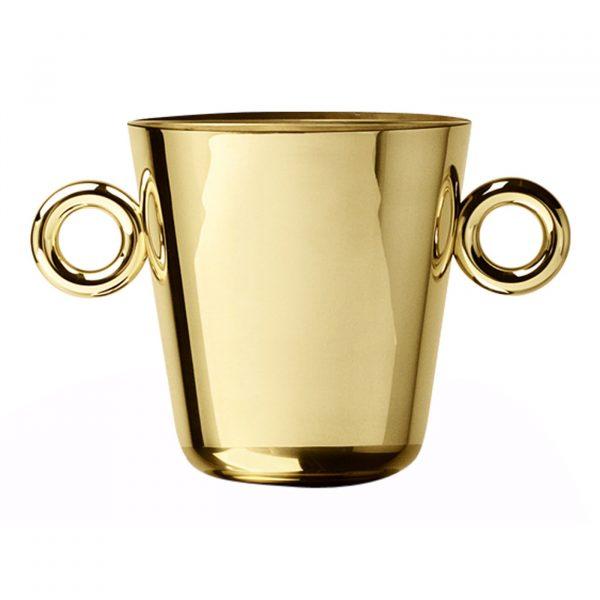 Double O Ice Bucket in Polished Brass Finish By GHIDINI1961