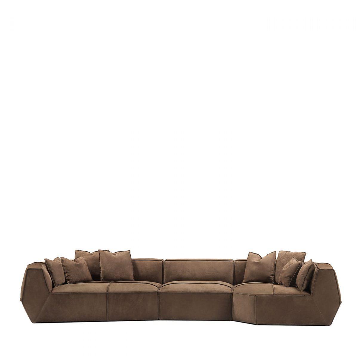 Infinito Large Brown Sofa by GHIDINI1961