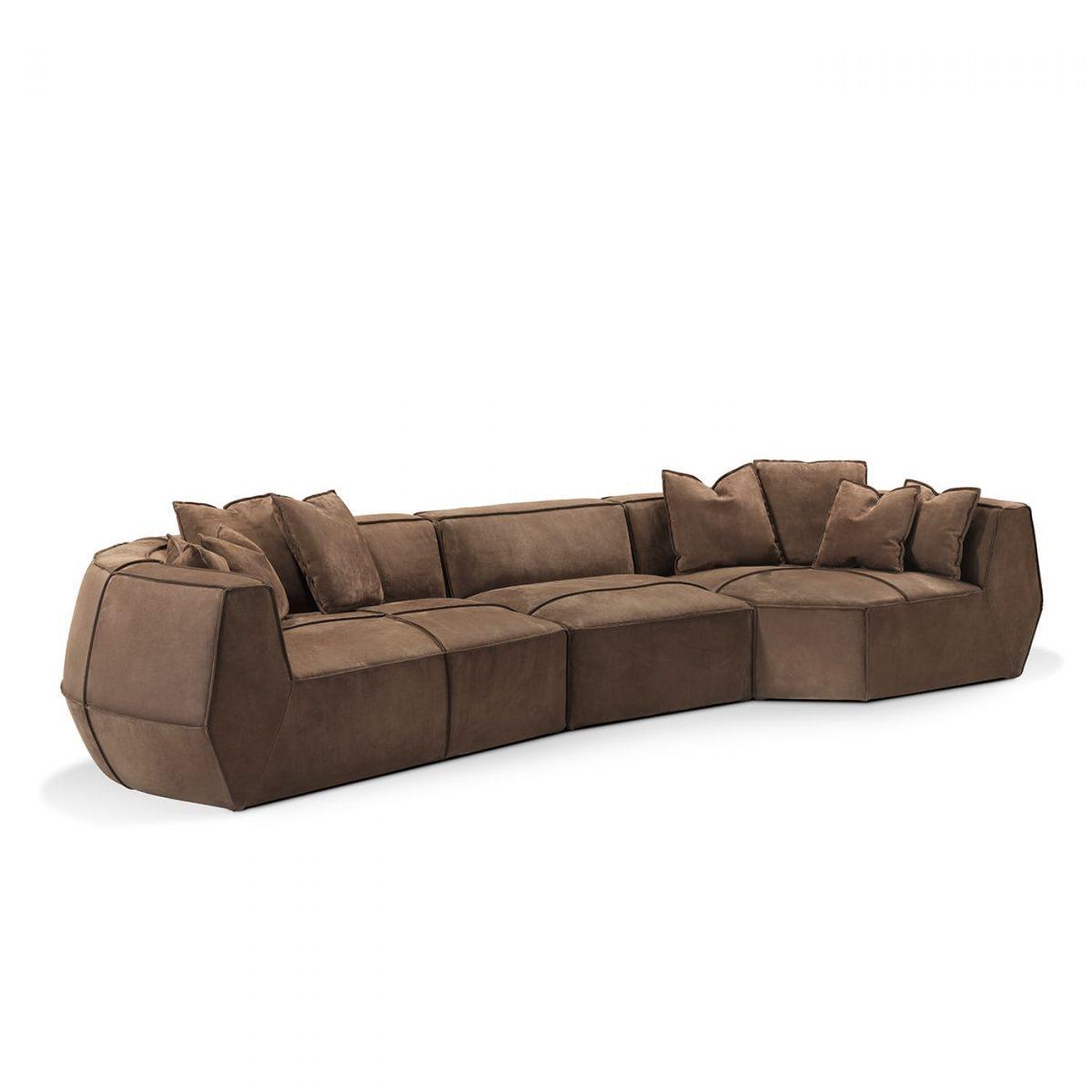 Infinito Large Brown Sofa by GHIDINI1961