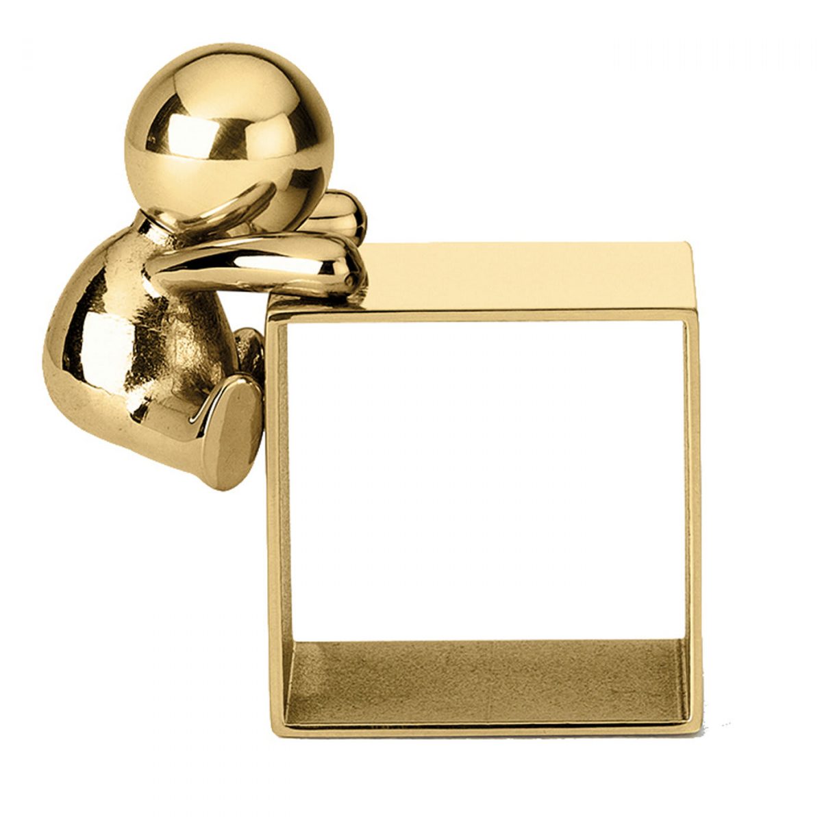 Omini Climbing Napkin Ring in Polished Brass By GHIDINI1961