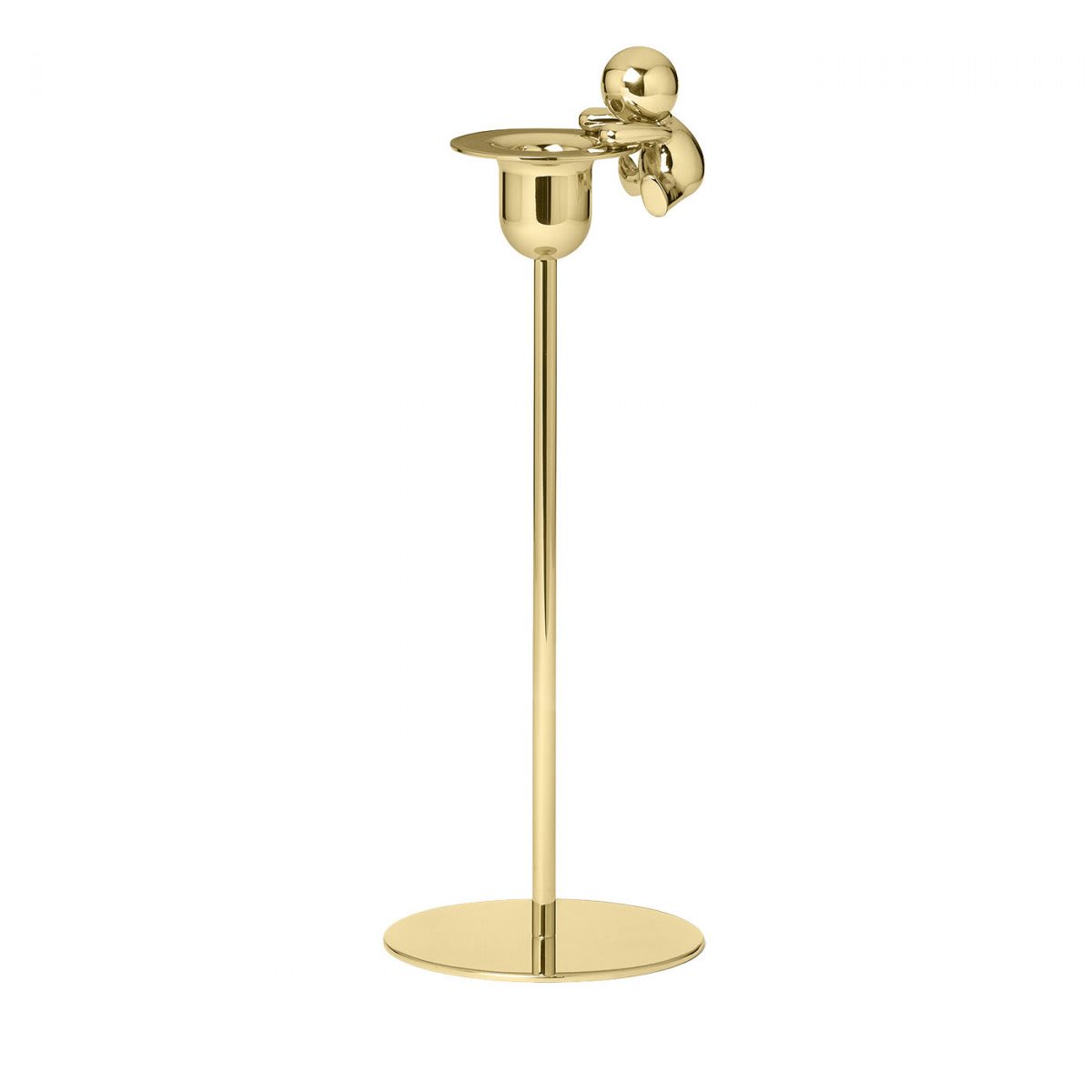 Omini Climber Tall Candlestick in Polished Brass By GHIDINI1961