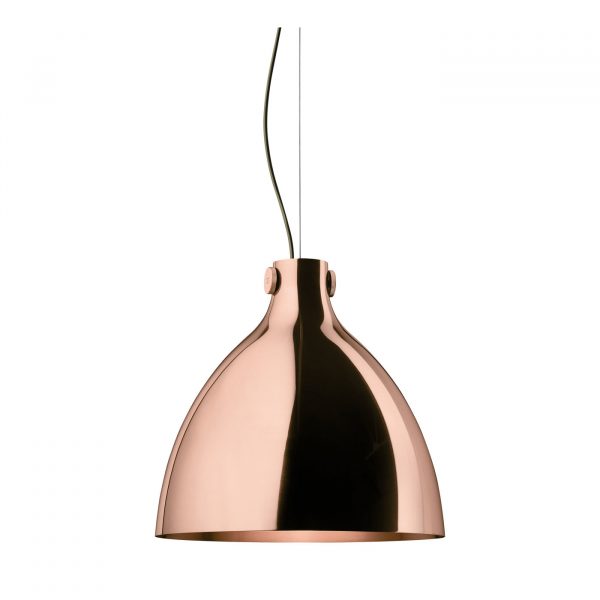 Round Suspension Lamp in Copper By GHIDINI1961