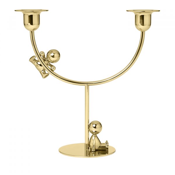 Omini Lazy Climber Candlestick in Polished Brass By GHIDINI1961