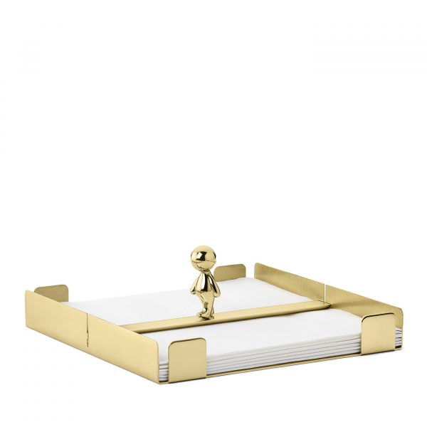 Omini Walkman Napkin Tray in Polished Brass By GHIDINI1961