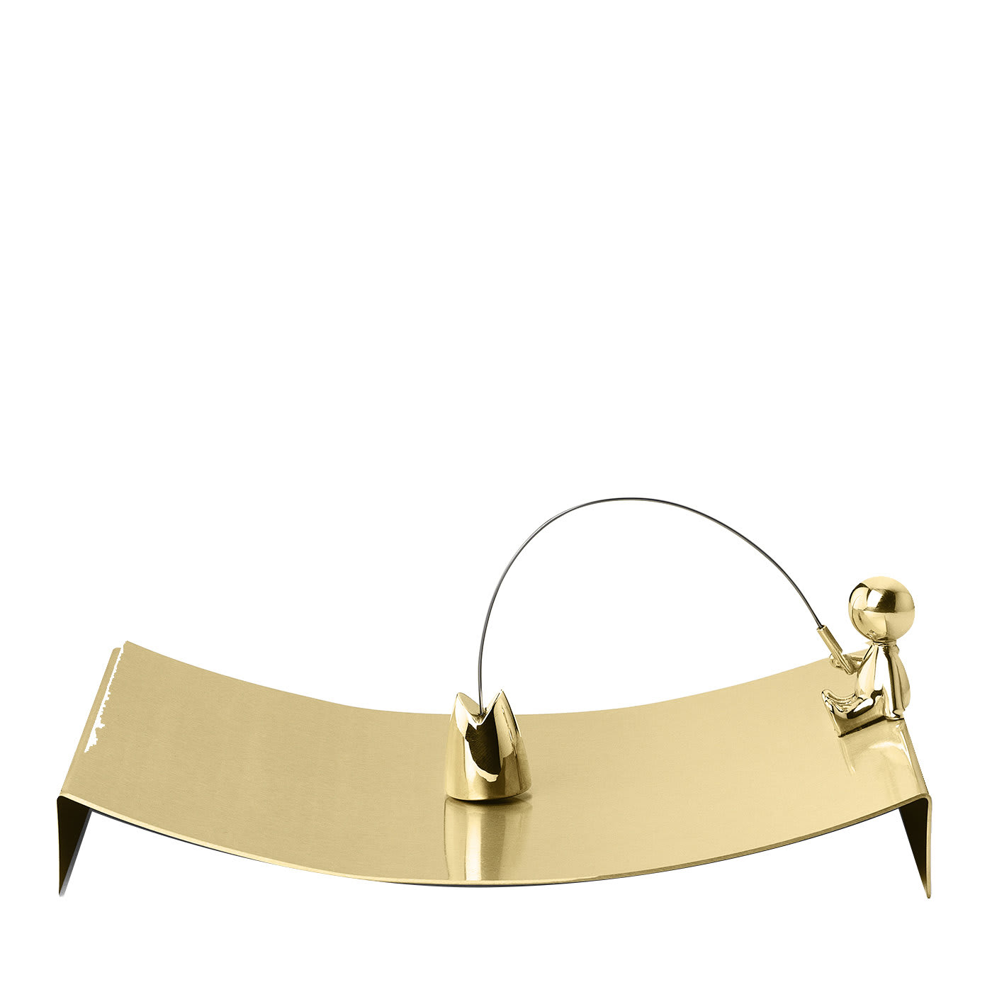 Omini Fisherman Napkin Tray in Polished Brass By GHIDINI1961