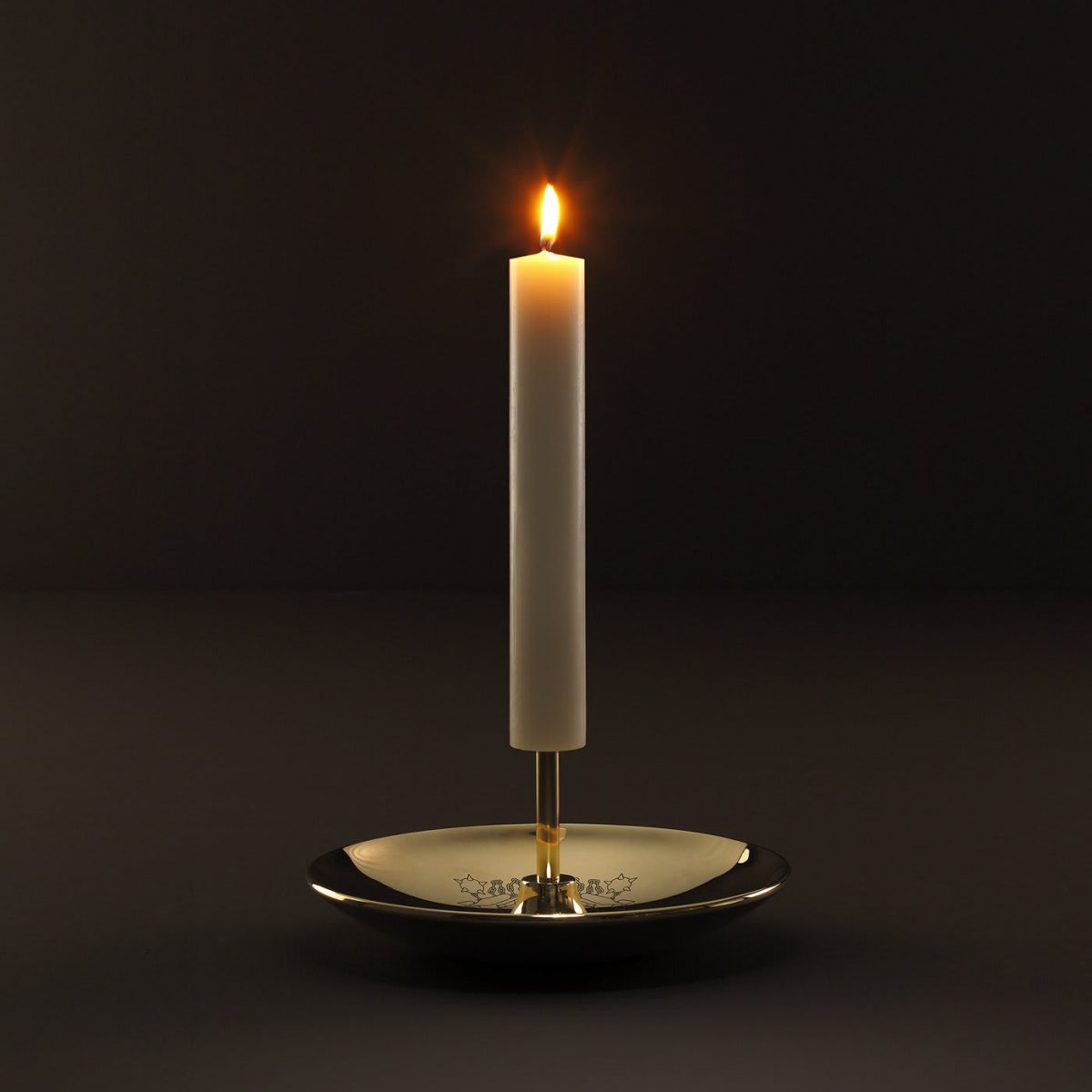 There Candle Holder Gold in Polished Brass By GHIDINI1961