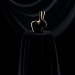 Rabbit Doorstop in Polished Brass by GHIDINI1961