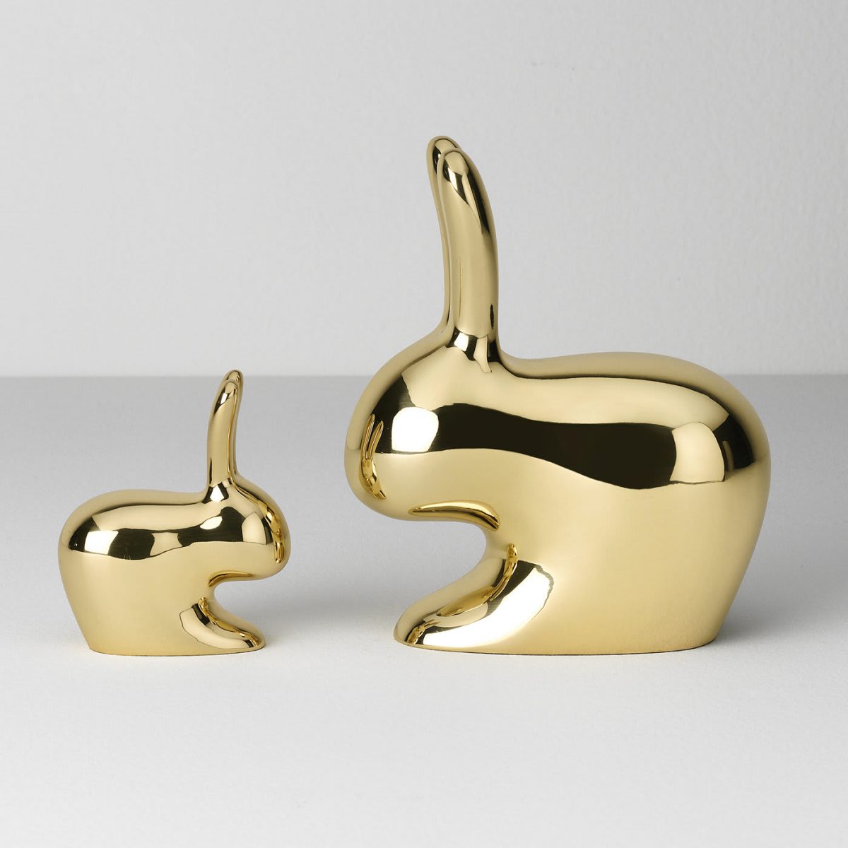 Rabbit Doorstop in Polished Brass by GHIDINI1961