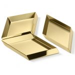 Axonometry Polished Brass Large Cube Tray By GHIDINI1961