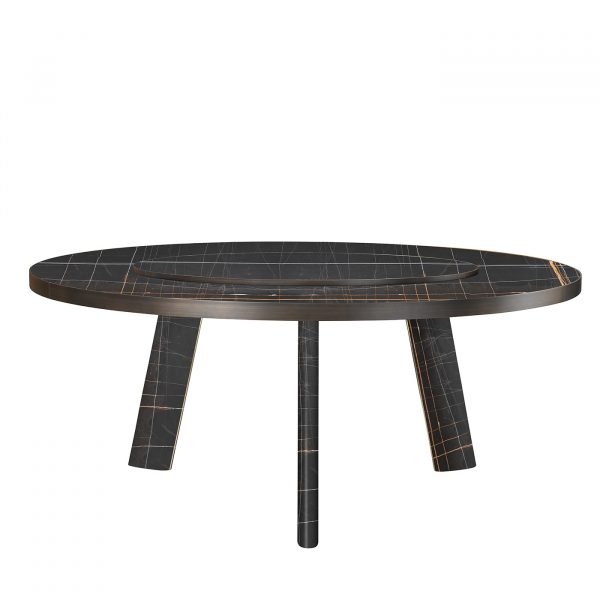 Native Sahara Noir Round Dining Table by GHIDINI1961