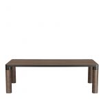 Bold Rectangular Brown Wood Dining Table by GHIDINI1961