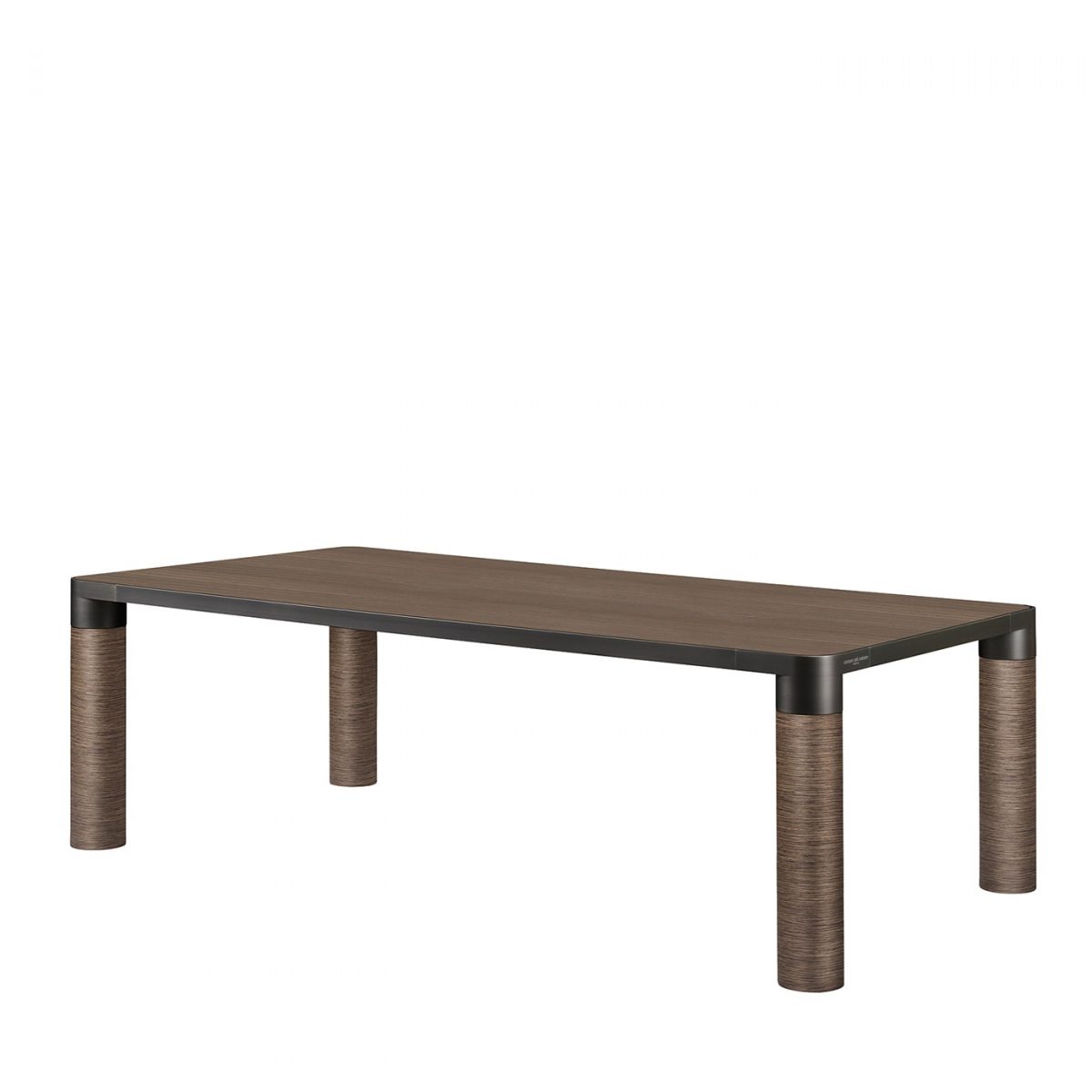 Bold Rectangular Brown Wood Dining Table by GHIDINI1961