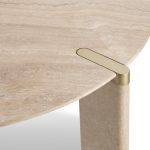 Ottanta Round Travertine Dining Table by GHIDINI1961