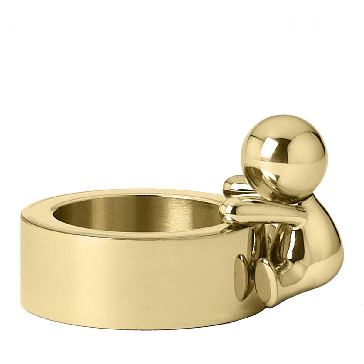 Omini Round Tea Light in Polished Brass By GHIDINI1961