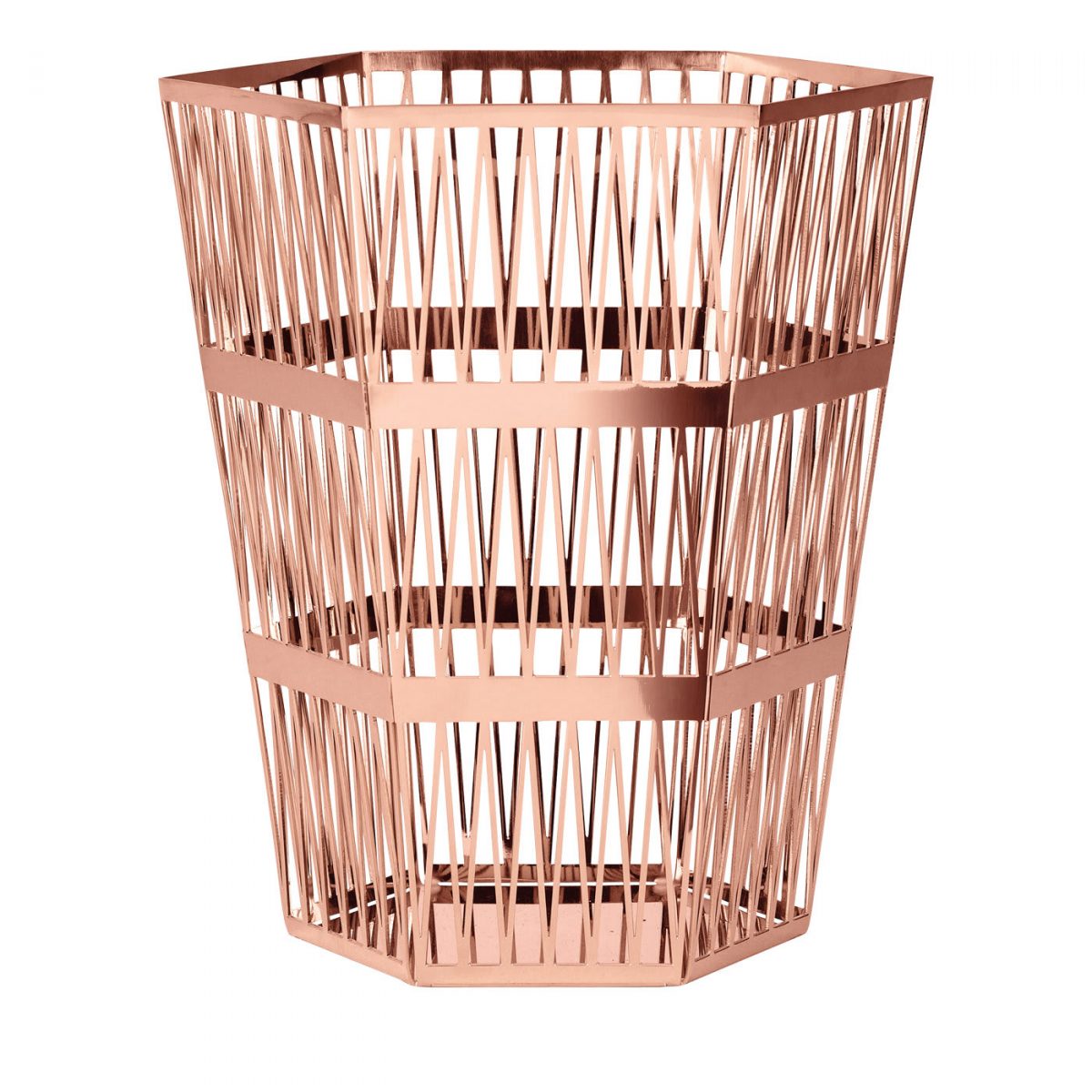 Tip Top Small Waste Bin in Copper Finish By GHIDINI1961