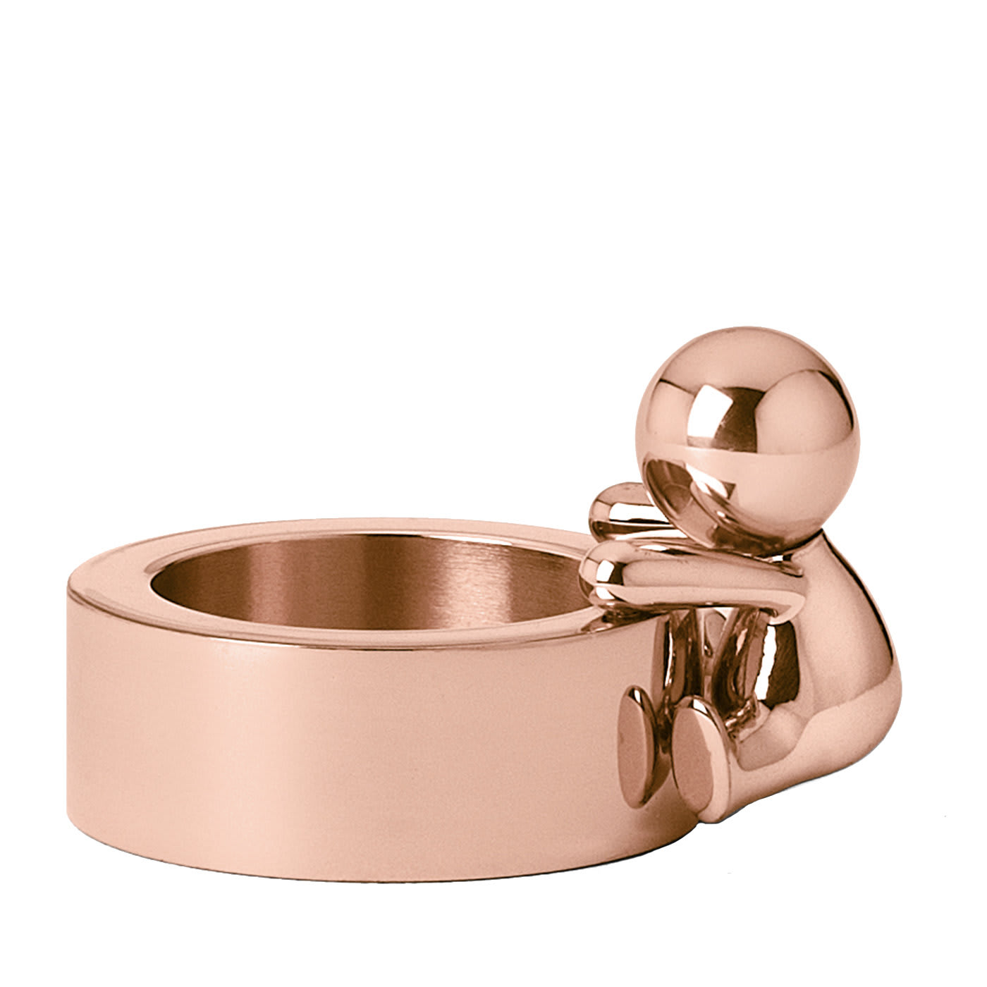 Omini Round Tea Light holder in Rose Gold By GHIDINI1961