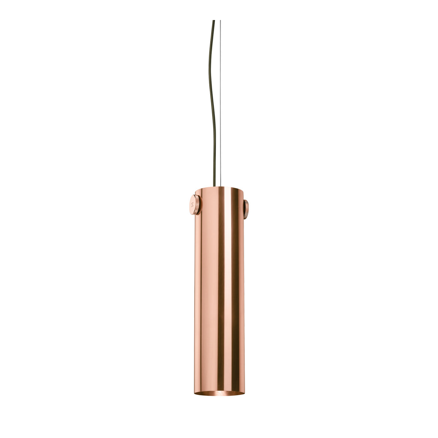 Cylinder Suspension Lamp in Copper By GHIDINI1961