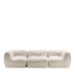 Laisure 3-Seater White Sofa by GHIDINI1961