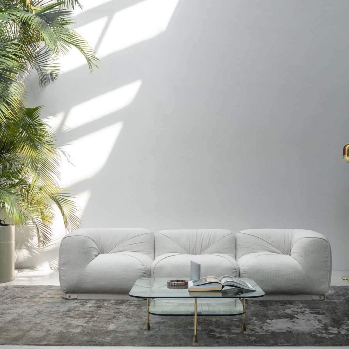 Laisure 3-Seater White Sofa by GHIDINI1961