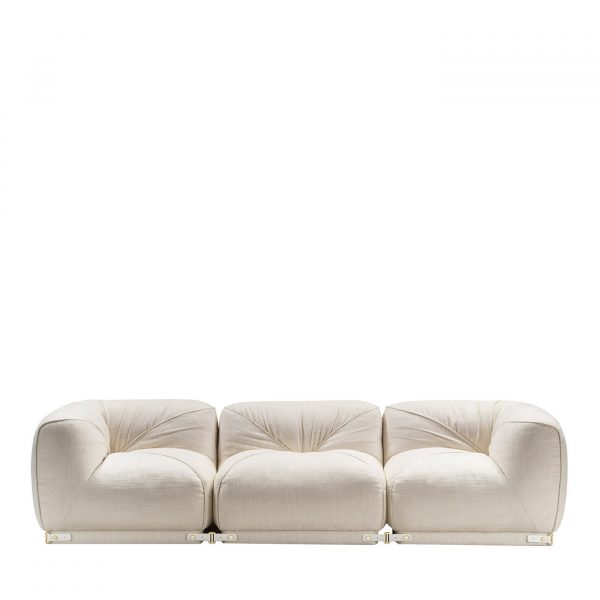 Laisure 3-Seater White Sofa by GHIDINI1961