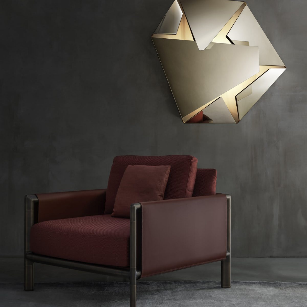 Kaleidos Gold Small Wall Light By GHIDINI1961