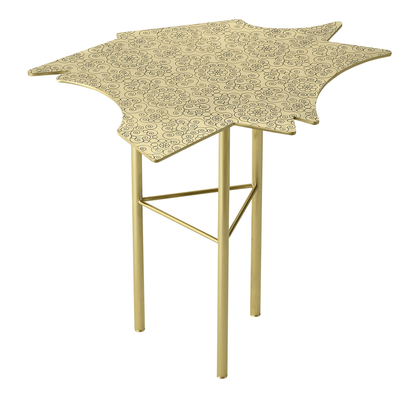 Ninfee Side Table in Satin Brass By GHIDINI1961