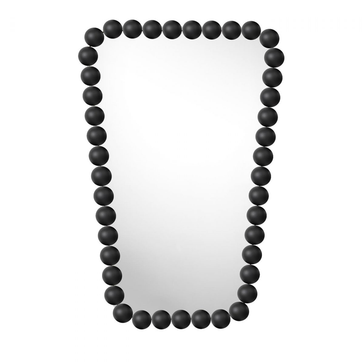 Gioiello Black-Finished Trapezoid Wall Mirror by GHIDINI1961