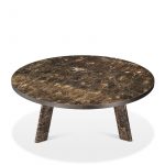 Native Dark Emperador Round Dining Table by GHIDINI1961