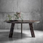 Native Dark Emperador Round Dining Table by GHIDINI1961