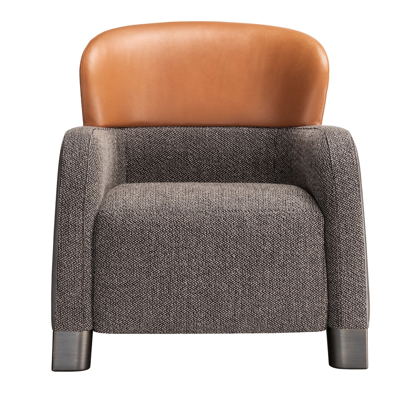 Bucket Brown/Grey Armchair with Low Headrest by GHIDINI1961