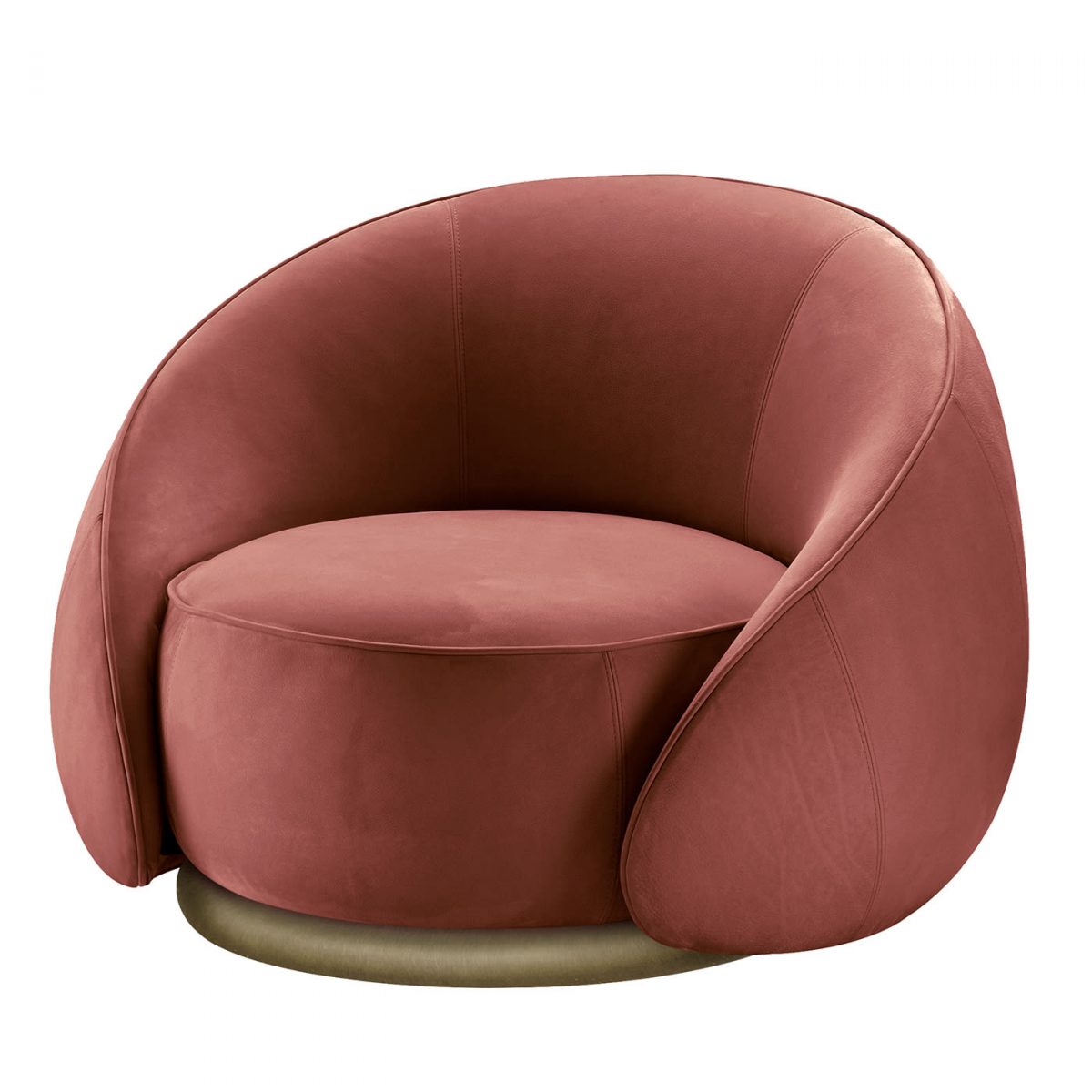 Abbracci Circular Red Armchair by GHIDINI1961