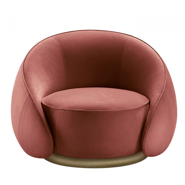 Abbracci Circular Red Armchair by GHIDINI1961