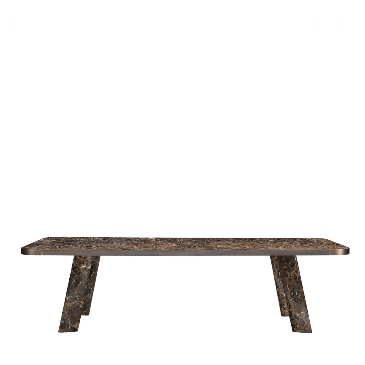 Native Dark Emperador Rectangular Dining Table by GHIDINI1961