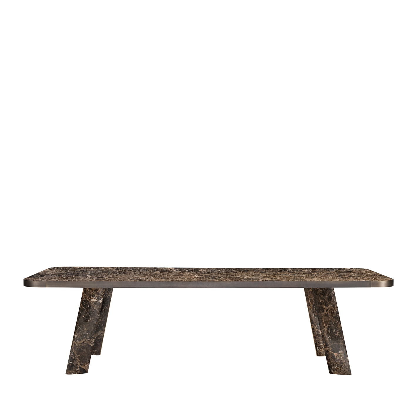 Native Dark Emperador Rectangular Dining Table by GHIDINI1961