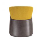 Bucket Yellow/Grey Armchair with Tall Headrest by GHIDINI1961