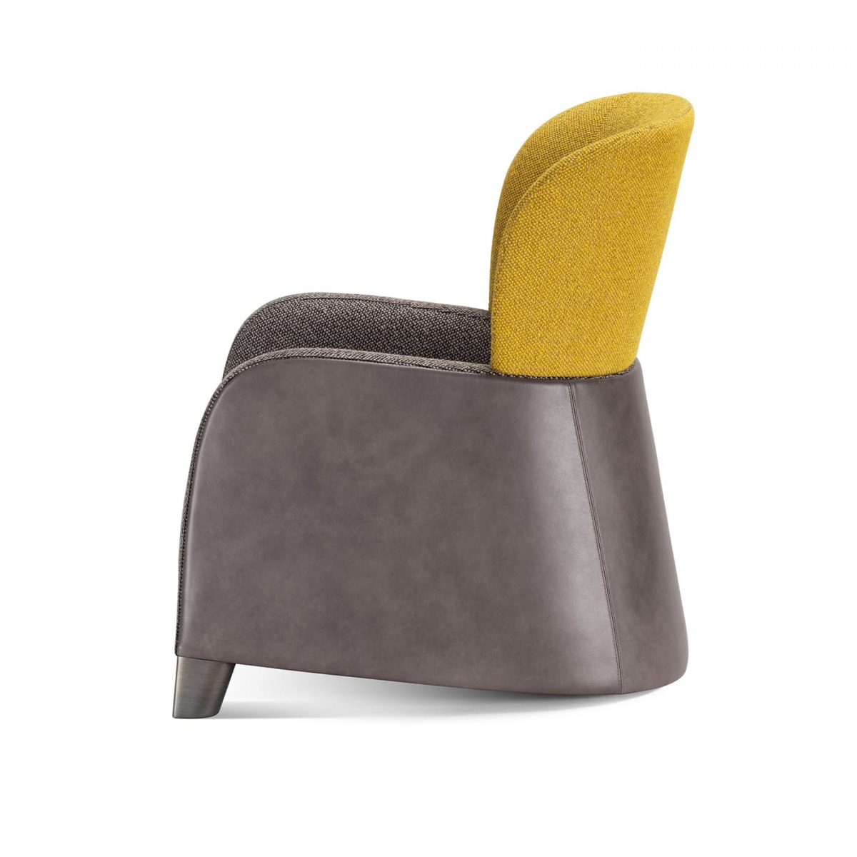 Bucket Yellow/Grey Armchair with Tall Headrest by GHIDINI1961